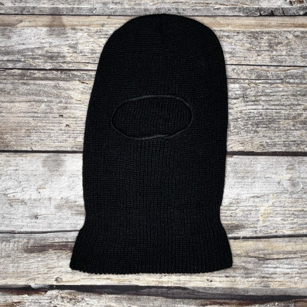 Black Knit Face Ski Mask One Size Full Face Winter Workwear